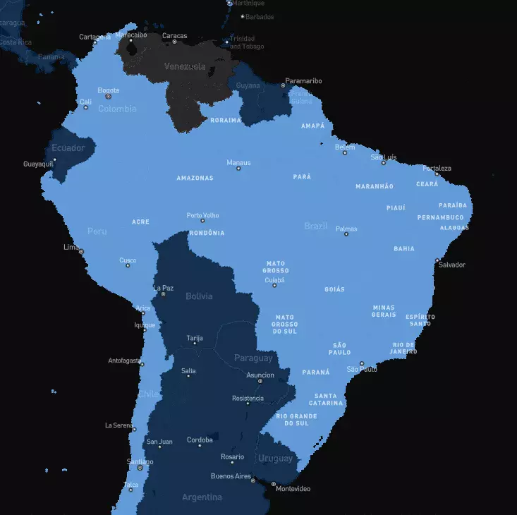 Mapa de Cobertura da Starlink Brasil - Fev23 - Mobile