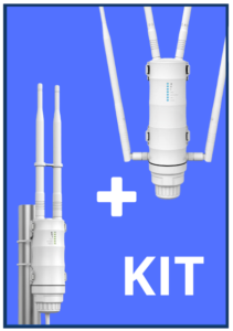 Kit de roteador wifi rural de longo alcance de 2 e 4 antenas