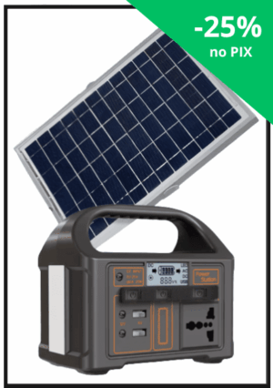 Baterial Portátil Rural com Painel Solar